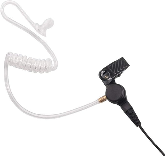 Walkie Talkie Earpiece Headset with Mic PTT for Kenwood Puxing Wouxun Hytera Two Way Radio 2 pin with Nipple Covert Acoustic Tube，2 Pack