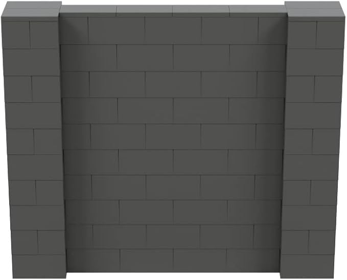 EverBlock 6' x 5' Wall Kit | Modular Building Blocks | Wall System for Building, Display & Structures | Room Divider & Partition | Easy to Connect & Reuse | Indoor & Outdoor Use | Dark Gray