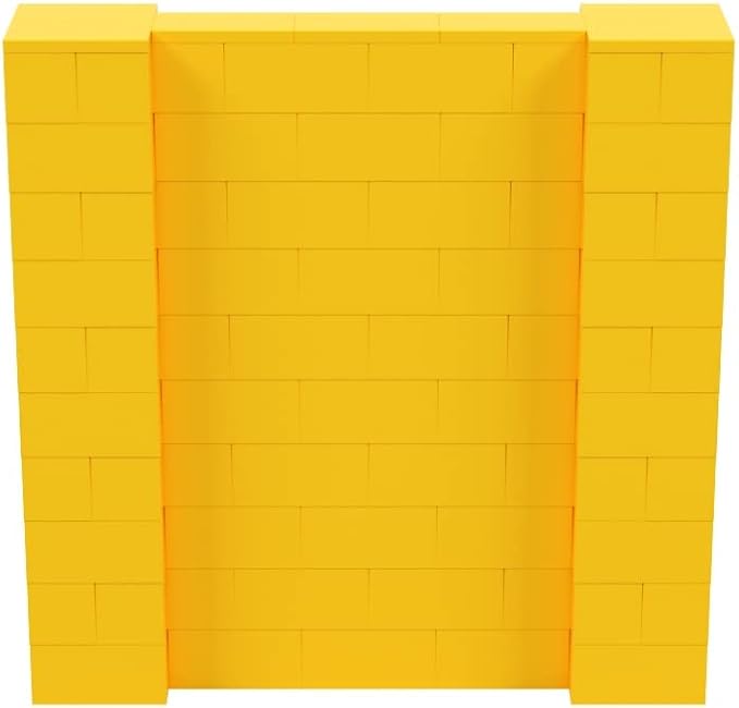EverBlock 5' x 5' Wall Kit | Modular Building Blocks | Wall System for Building, Display & Structures | Room Divider & Partition | Easy to Connect & Reuse | Indoor & Outdoor Use | Yellow