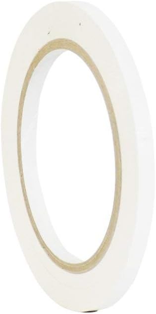 WOD VTCP366 White Pinstriping Dance Floor Vinyl Tape, 1/4 inch x 36 yds. Marking Tape for School Gym, Warehouse, Parking Spaces and More