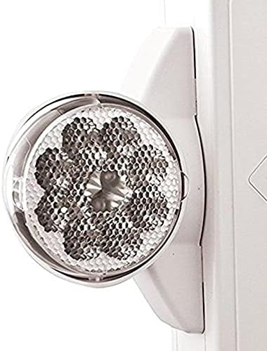 Lithonia Lighting Quantum LED Exit Sign/Emergency Light Combo, Exit Sign and Emergency Lights for Business, 2 Lamps, Green Letters, White (LHQM LED G M6)