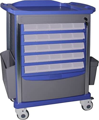 MS3C-200MB, Lite ABS Medication Bin Cart w/Accessories, Ships in 2 Days!