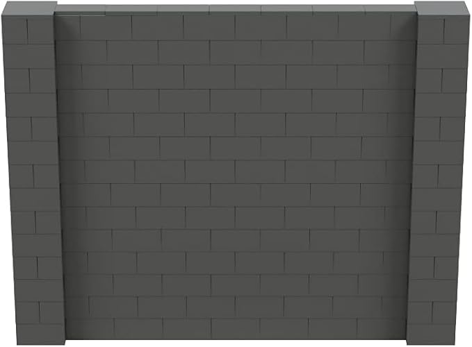 EverBlock 9’ x 7’ Wall Kit | Modular Building Blocks | Wall System for Building, Display & Structures | Room Divider & Partition | Easy to Connect & Reuse | Indoor & Outdoor Use | Dark Gray