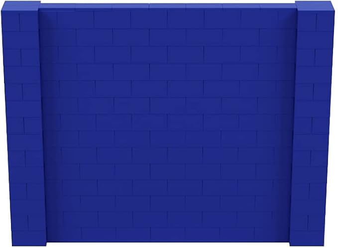 EverBlock 9’ x 7’ Wall Kit | Modular Building Blocks | Wall System for Building, Display & Structures | Room Divider & Partition | Easy to Connect & Reuse | Indoor & Outdoor Use | Blue