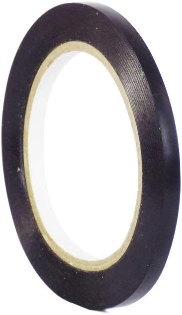 WOD VTCP366 Black Pinstriping Dance Floor Vinyl Tape, 1/4 inch x 36 yds. Marking Tape for School Gym, Warehouse, Parking Spaces and More