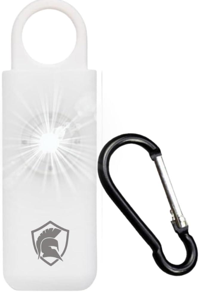 The Original Personal Safety Alarm for Women - Loud Siren, Strobe Light and Key Chain 2.0 Version (White)