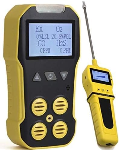 4 Gas Monitor + Pump by Forensics Detectors | USA NIST Calibration Certificate | USB Recharge | 4 Gas with Probe for Confined Space |