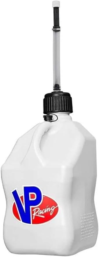 VP Racing Utility Container 5.5 Gallon - 2 Pack with 2 Deluxe Hoses and a Get Bent Hose Bender (White, 2 Pack)