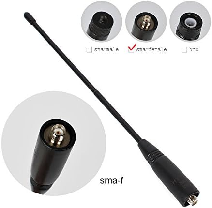 HYS NA-701 SMA-Female Ham Radio Antenna Dual Band VHF UHF Walkie Talkie Replacement Antenna for Baofeng BF-888S BF-UV5R BF-UV82 GT-3 BF-F8HP Handheld Radios
