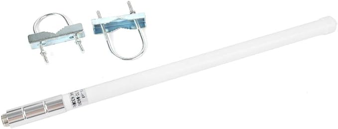 HYS TC-40UV Dual Band VHF UHF 2meter 70cm 144/430Mhz 2.5dBi 100W 15.7inch Fiberglass Outdoor Base Antenna with SO239 (UHF Female) Connector For ICOM Yaesu Midland Motorola Mobile Ham Radio Transceiver