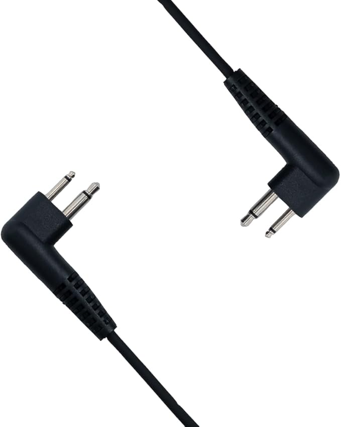 Walkie Talkie Earpiece Headset Compatible with Motorola Radio cls1410 cls1110 bpr40 cp200 cp200d cp185 cp100 rdm2070d with PU G Shape Spring Wire Ear-Hook and PTT mic, 10 Packs