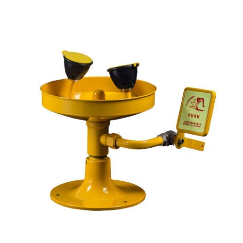Huanyu Desktop Emergency Safety Unit Portable Eye Wash Device Emergency Response Equipment for Laboratory Factory Public Safety Facility BH35-1011: 304 + Yellow ABS