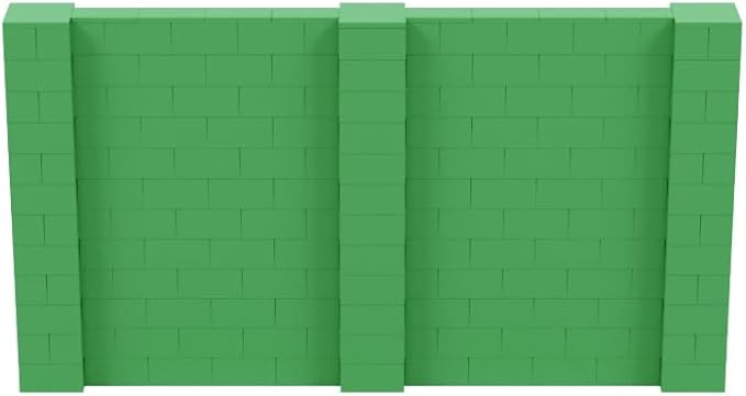 EverBlock 11' x 6' Wall Kit | Modular Building Blocks | Wall System for Building, Display & Structures | Room Divider & Partition | Easy to Connect & Reuse | Indoor & Outdoor Use | Green