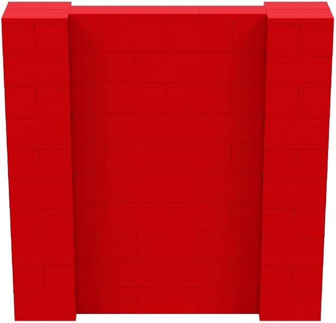 EverBlock 5' x 5' Wall Kit | Modular Building Blocks | Wall System for Building, Display & Structures | Room Divider & Partition | Easy to Connect & Reuse | Indoor & Outdoor Use | Red