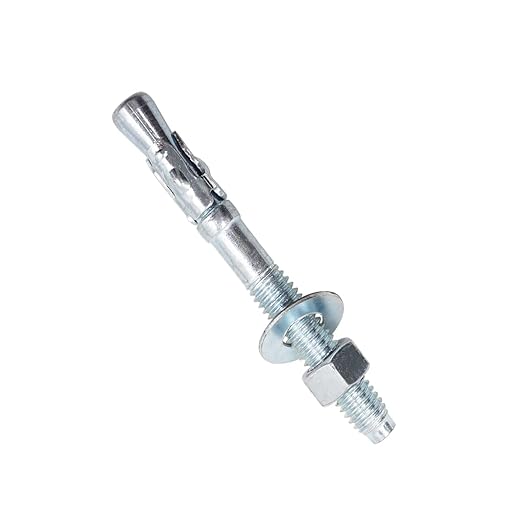 3/8 x 3-1/2 inch Carbon Steel Wedge Anchor kit for Concrete Cement Wall Floor Ground Deck Fence Base Bracket, Drill Stud Post Strong Screw Bolt Set.(10 pcs)