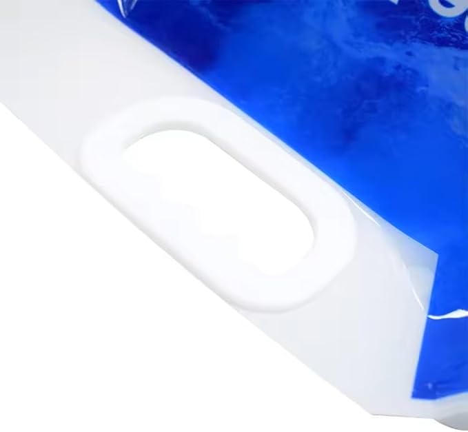 Foldable Water Carry Bags 1.3 Gallon / 5L | Pour Your Alkaline Water into AlkaFRESH +PH | Food Grade BPA Free No-Leak Plastic Container Collapsible Bag | Emergency Storage Jug, Freezable (10 PAK)