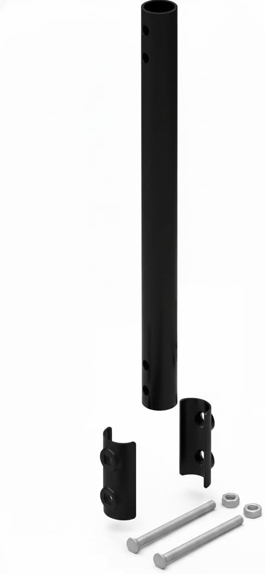 Extension Pole for PIBIDI Diameter 1 1/4" J Pole Mount (Diameter 1 1/4", Extension 16 1/2", Black)