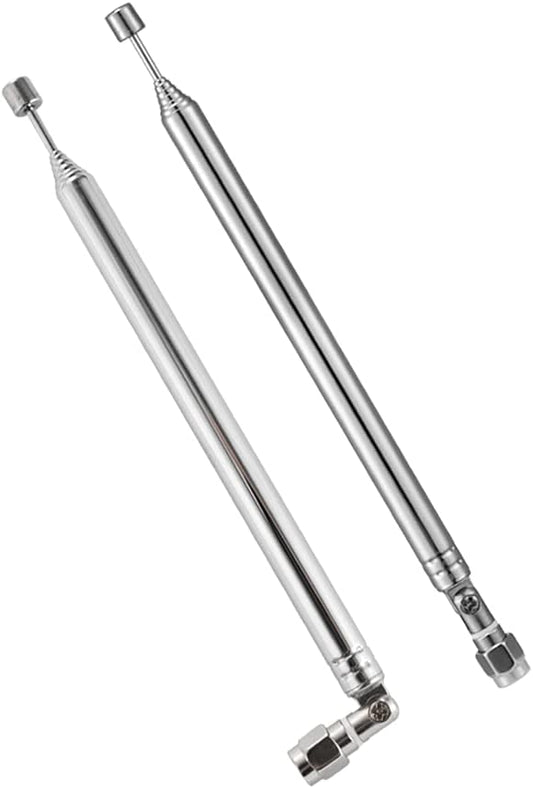 8 Sections Telescopic Antenna SMA Male Connector Radio Replacement Antenna 73.5cm/28.9IN for TV AM FM Radio Stereo Receiver