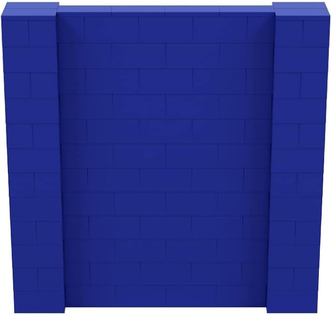 EverBlock 6' x 6' Wall Kit | Modular Building Blocks | Wall System for Building, Display & Structures | Room Divider & Partition | Easy to Connect & Reuse | Indoor & Outdoor Use | Blue