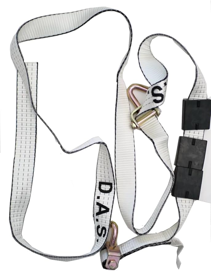 D.A.S. Car Hauler Straps - 3333lb Load Limit, Set of 4 Wheel Tie Down Straps for Car, Truck, and UTV Transport, Secure Car Tie Dow, Three Cleat Design | White Color