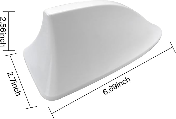 Replacement Shark Fin Roof Car Antenna Radio FM/AM Antena Cover Universal Screw for SE Hatchback 4-Door SXT Sedan 4-Door Citadel Sport Utility 4-Door SLE Crew Cab Pickup 4-Door White