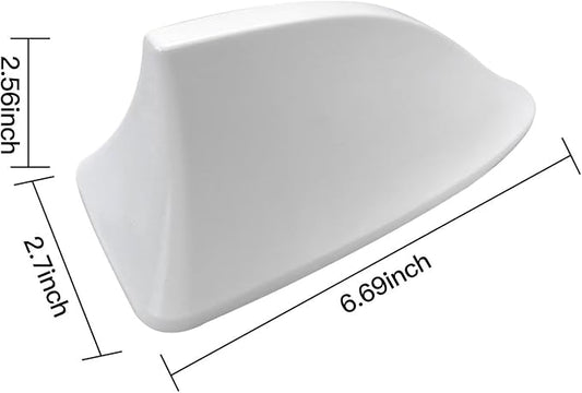 Replacement Shark Fin Roof Car Antenna Radio FM/AM Antena Cover Universal Screw for SE Hatchback 4-Door SXT Sedan 4-Door Citadel Sport Utility 4-Door SLE Crew Cab Pickup 4-Door White