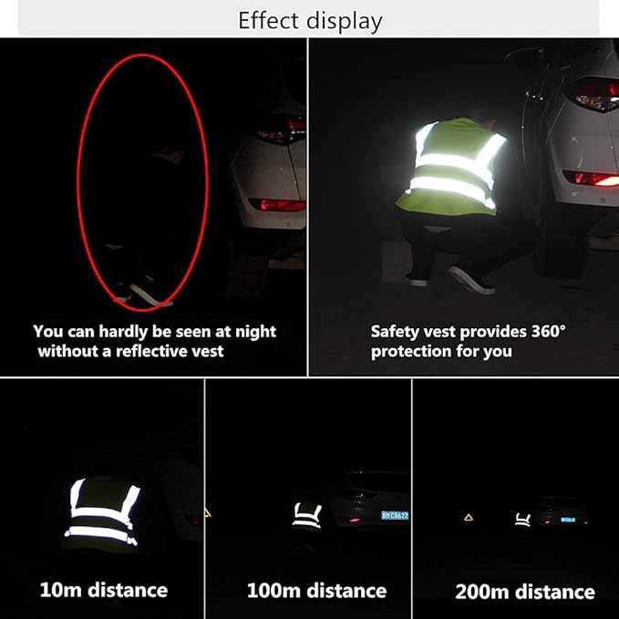 Tydon Guardian Reflective Safety Vest for Women Men High Visibility Security With Pocket Zipper Front Meet ANSI/ISEA Standard