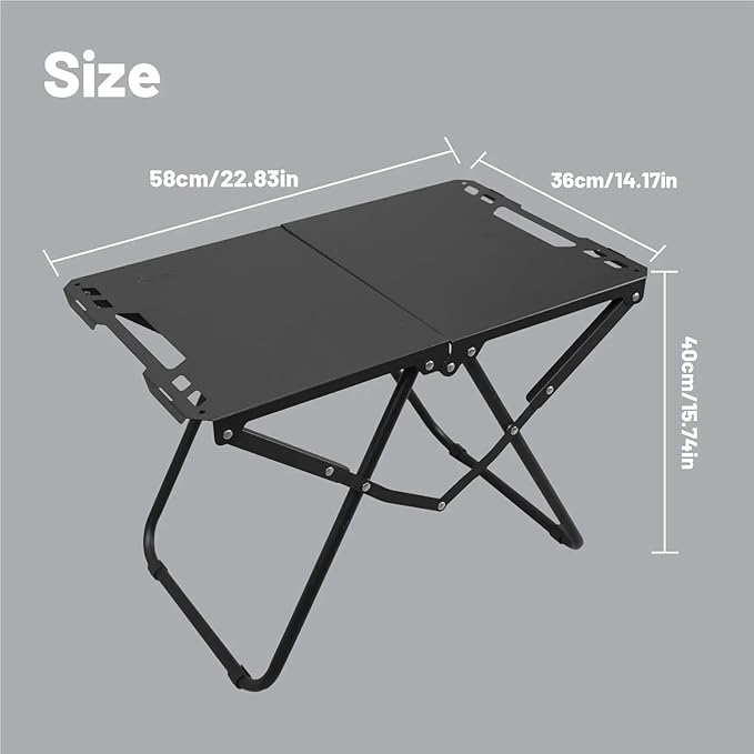Portable Folding Camping Table – Multifunctional Hangable Edge Design for Beach, Picnic, Hiking & BBQ