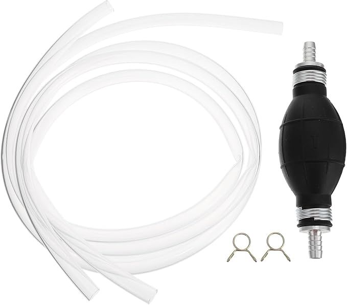 Manual Fuel Transfer Pump with Petrol Resistant Hose Multi Use Siphon Hand Pump for Gasoline Oil Water Lightweight High Toughness Leak Resistant Fluid Extractor for Emergency Gas