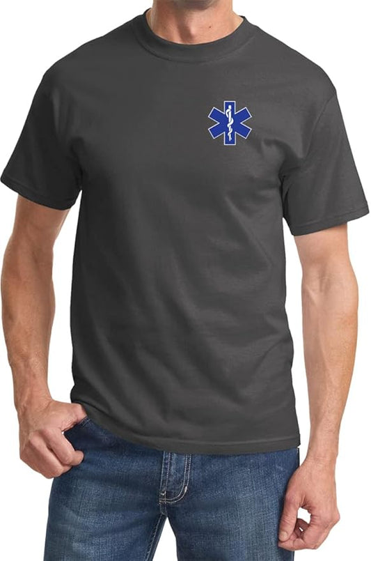 Buy Cool Shirts Emergency Medical Services EMS Flag T-Shirt Front and Back