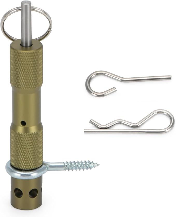 Perimeter Trip Alarm Device W/ 22 Gauge Adapter Early Warning Security System for Camping & Property Safety (Gold)