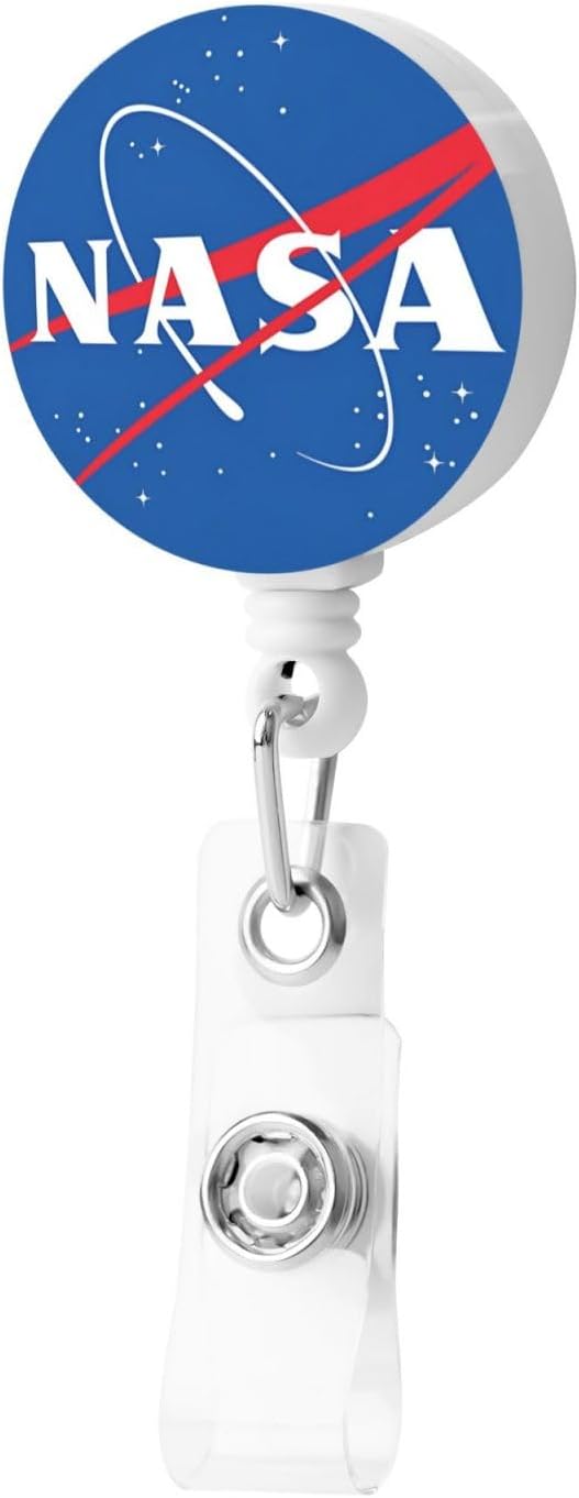 NASA Badge Reels Retractable Badge Holder with Clip for Id Name Tag Office Worker Student Teacher Nurse Doctor