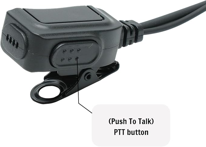 1 Pin 2.5mm G Shape Earpiece Headset with Mic PTT for Motorola Talkabout T200TP T200 T260 T260TP T460 T600 T605 T475 T800 MH230R MR350R MT350R Two Way Radio,2 Pack