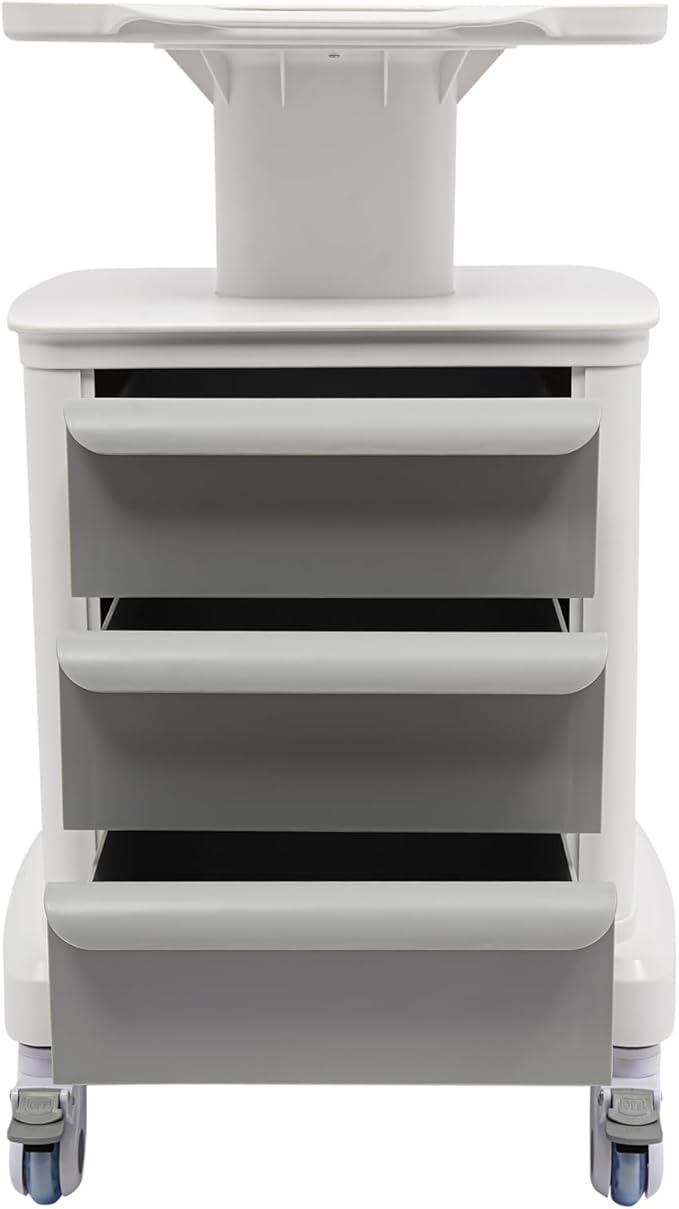 Mobile Medical Cart with 3 Drawers, Utility Cart with Wheels Commercial Hospital Office Lab Cart Beauty Salon Storage Trolley, for Hospital Lab Clinic Pet Shop