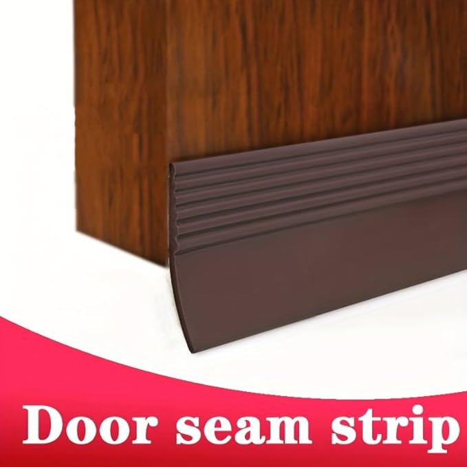 Premium Adjustable Door Bottom Seal Strip – Weatherproof & Noise-Reducing Draft Stopper | Adjustable Door Sweep for Energy Efficiency, Dust & Bug Protection(Black)