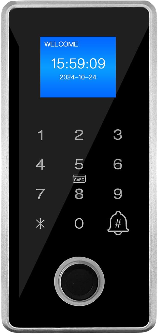 Waterproof Fingerprint Access Control Kit, 1200LBS Holding Force NC Mode Magnetic Lock, IP68 Metal Keypad Supports Fingerprint, Password, RFID Card & Remote Unlock for Door Security