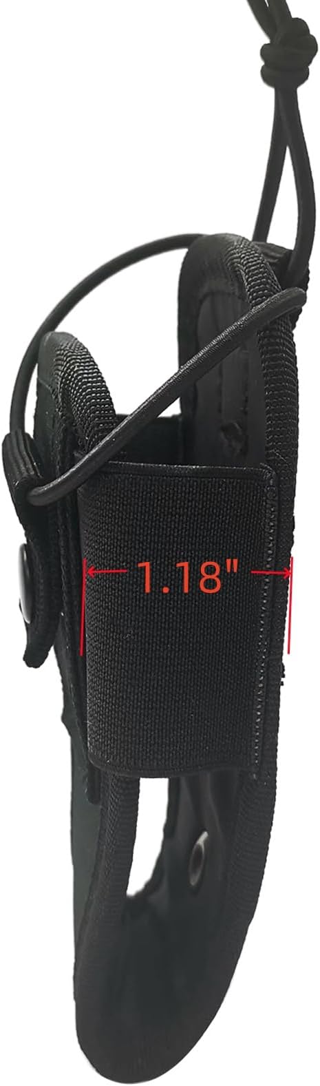 Molle Radio Pouch Walkie Talkie Bag Case Holder Belt Holster for Baofeng uv5r uv-5r uv 5r (Short, Black)
