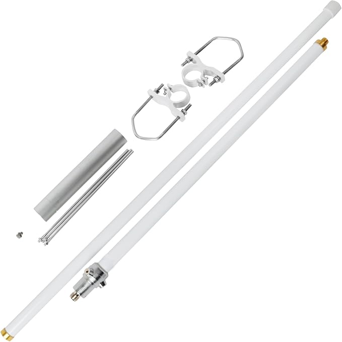 GMRS Outdoor Base Antenna, 462-467MHz 200Watt UHF 1.7Meter Length Fiberglass Antenna with UHF-Female (So239) Connector for Motorola Icom Kenwood Midland Yaesu Mobile Radio