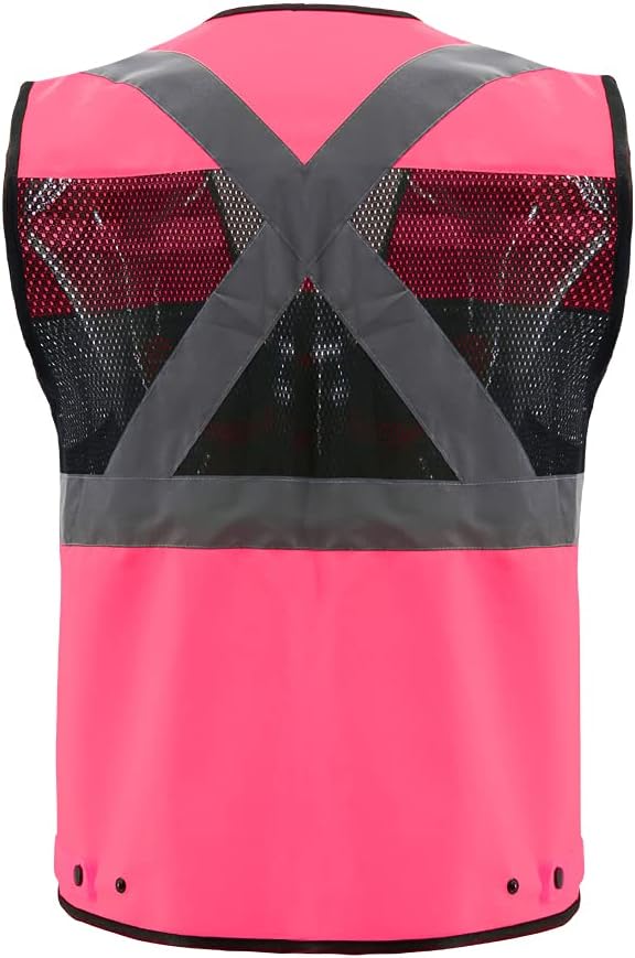 Safety Vest High Visibility Reflective Construction Vest for Men Women