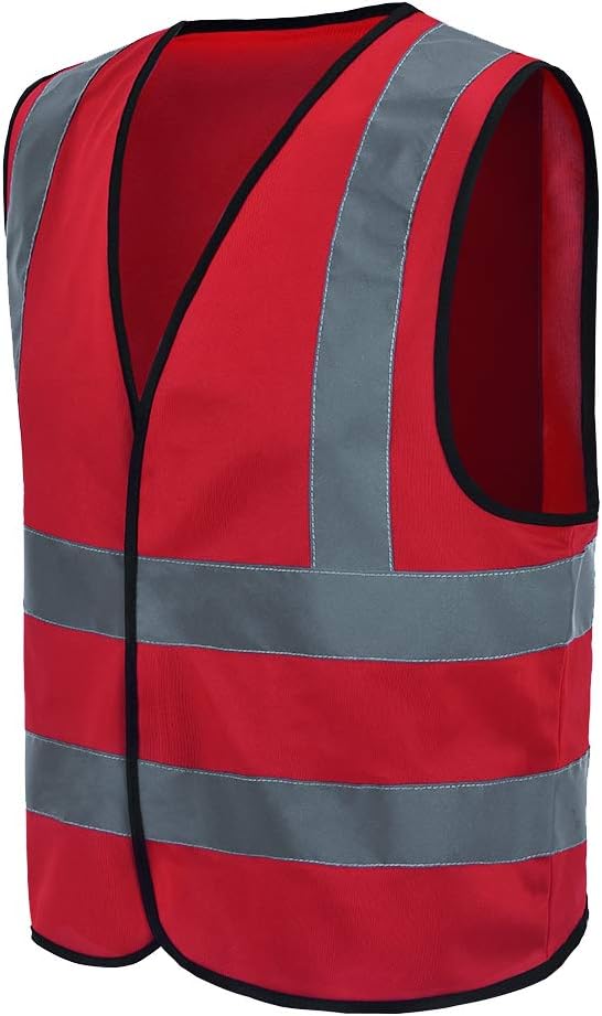 AYKRM 12 colour High visibility viz vest hi vis viz reflective work construction safety vest (XS-8XL)