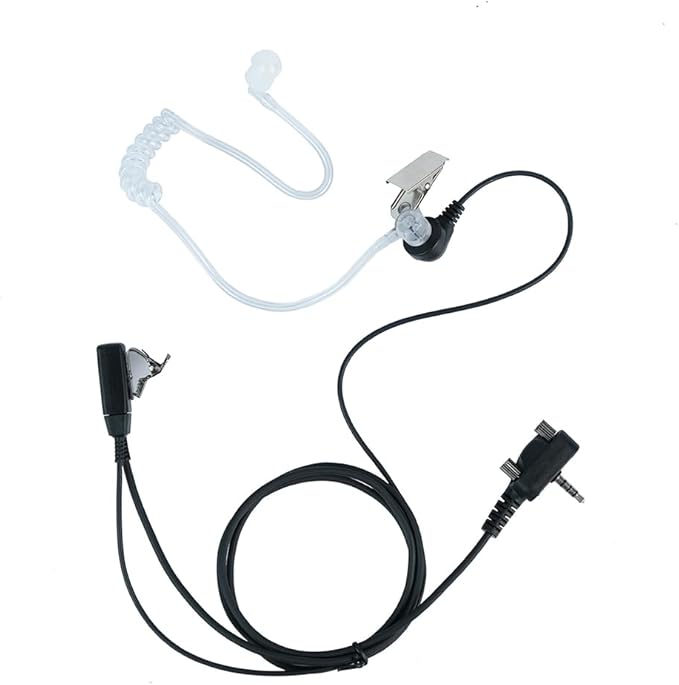 VX-261 Covert Acoustic Tube Earpiece Headset Compatible with Motorola Vertex Standard Radio EVX-261 VX-231 EVX-531 EVX-534 VX-180 VX-298 VX-350 VX-351 Radio Walkie Talkie with PTT Mic,2 Packs
