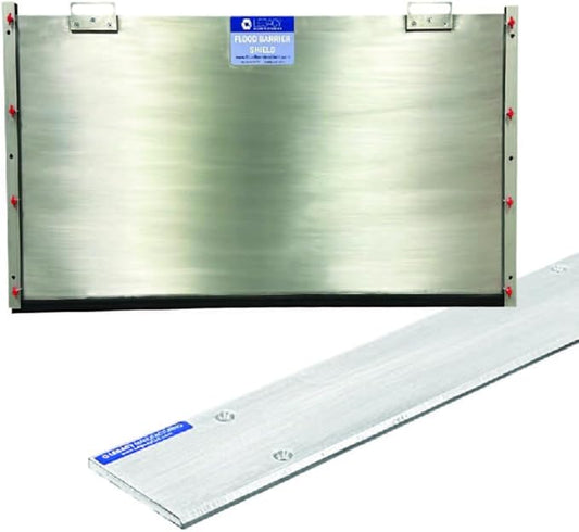 2 in 1 Bundle - Inside Mount Door Flood Barrier Shield (5027MA) + Door Flood Barrier Threshold (319MA), Size:(24'' x 40'')