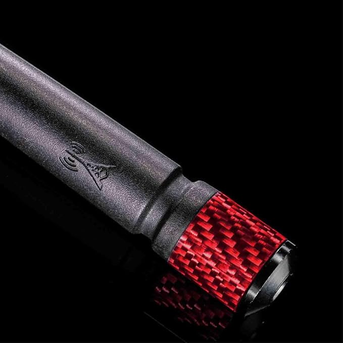 Votex - The Spartan - 13 3/4 Inch Rubber Antenna fits Toyota Tacoma | Tundra - USA Stainless Steel Threading - Red Carbon Fiber Trim - Tuned Internal Copper Coil