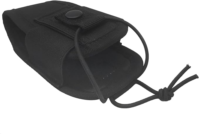 Molle Radio Pouch Walkie Talkie Bag Case Holder Belt Holster for Baofeng uv5r uv-5r uv 5r (Short, Black)