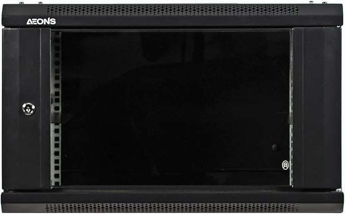 6U Professional Wall Mount Network Server Cabinet Enclosure 19-Inch Server Network Rack Low-Profile Black
