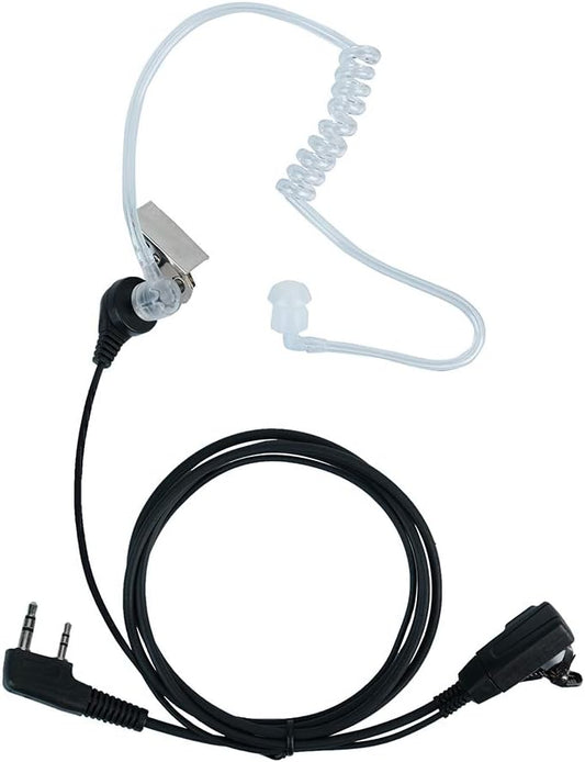 Caroo Walkie Talkies Radio Earpiece for Kenwood 2 Pin Covert Acoustic Tube Headset for Baofeng UV-5R BF-888S BF-F8HP BF-F9 UV-82 UV-82HP Earpiece for Kenwood TK-2107 TK-3107 Two Way Radio,10 Pack