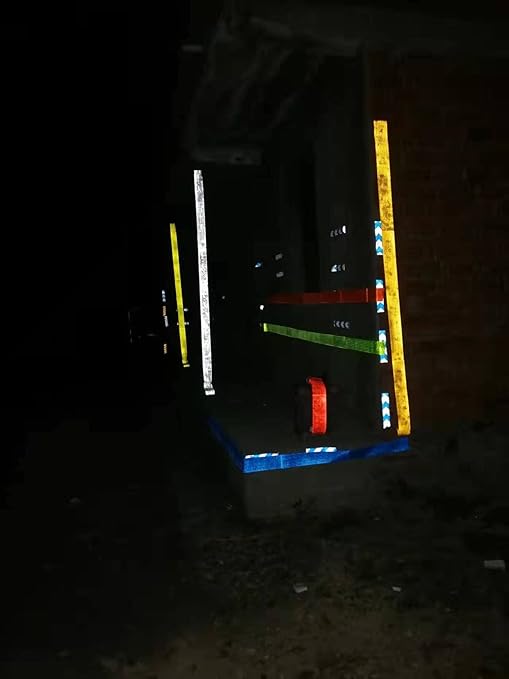 Reflective Tape Blue Outdoor Waterproof 8 inch, High Visibility Industrial Marking Tape, Safety Adhesive Stickers (11 feet)