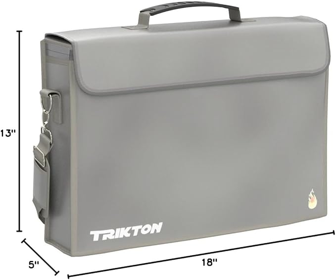Fireproof & Waterproof Document Bag XXL 17.5x13x5 with TSA Lock, High-Viz Design, Flexible Fireproof Bag for A3 & Legal Size Files, Developed by USA Engineers & Firefighters, Travel Ready