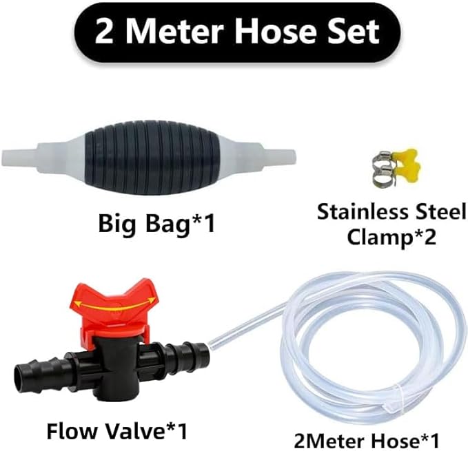 Gas Syphon Hand Pump with Long Hose,Gas Siphon Pump for Gasoline,Fuel Siphon Hose with Ball,Multifunction Liquid Sucker,Liquid Fuel Transfer Siphon Pump Oil Pump,Fuel Transfer Pump Manual,Siphon Pump