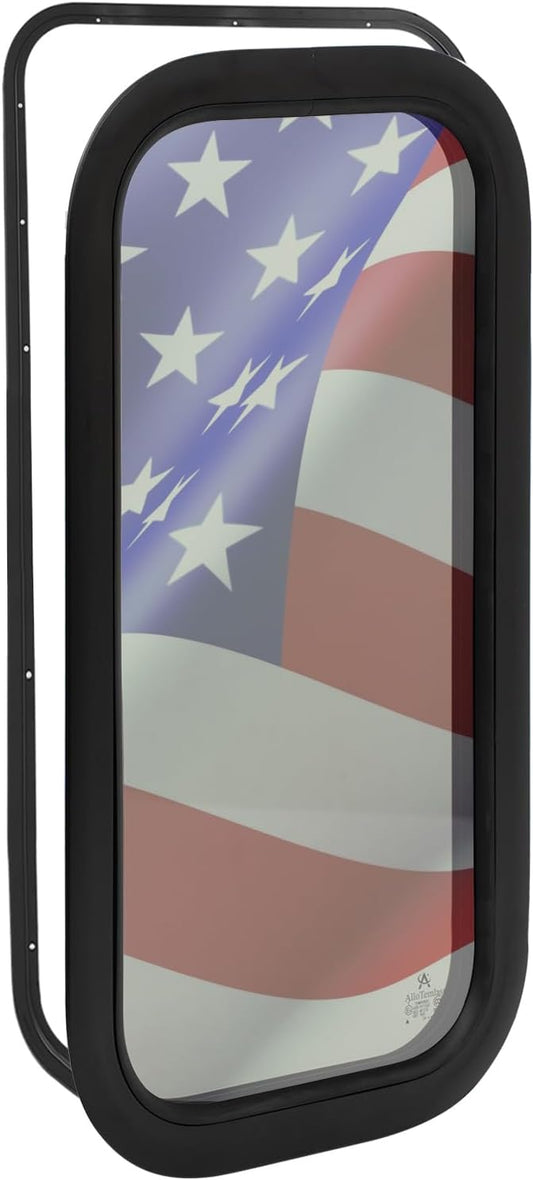 12"x35" Fixed RV Window | DOT & E-Mark Certified Tempered Glass, Aluminum Frame, 1.56" Thickness | Versatile Install, All-Weather, Energy-Efficient, Complete Kit